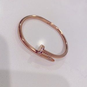 Rose gold nail bracelet